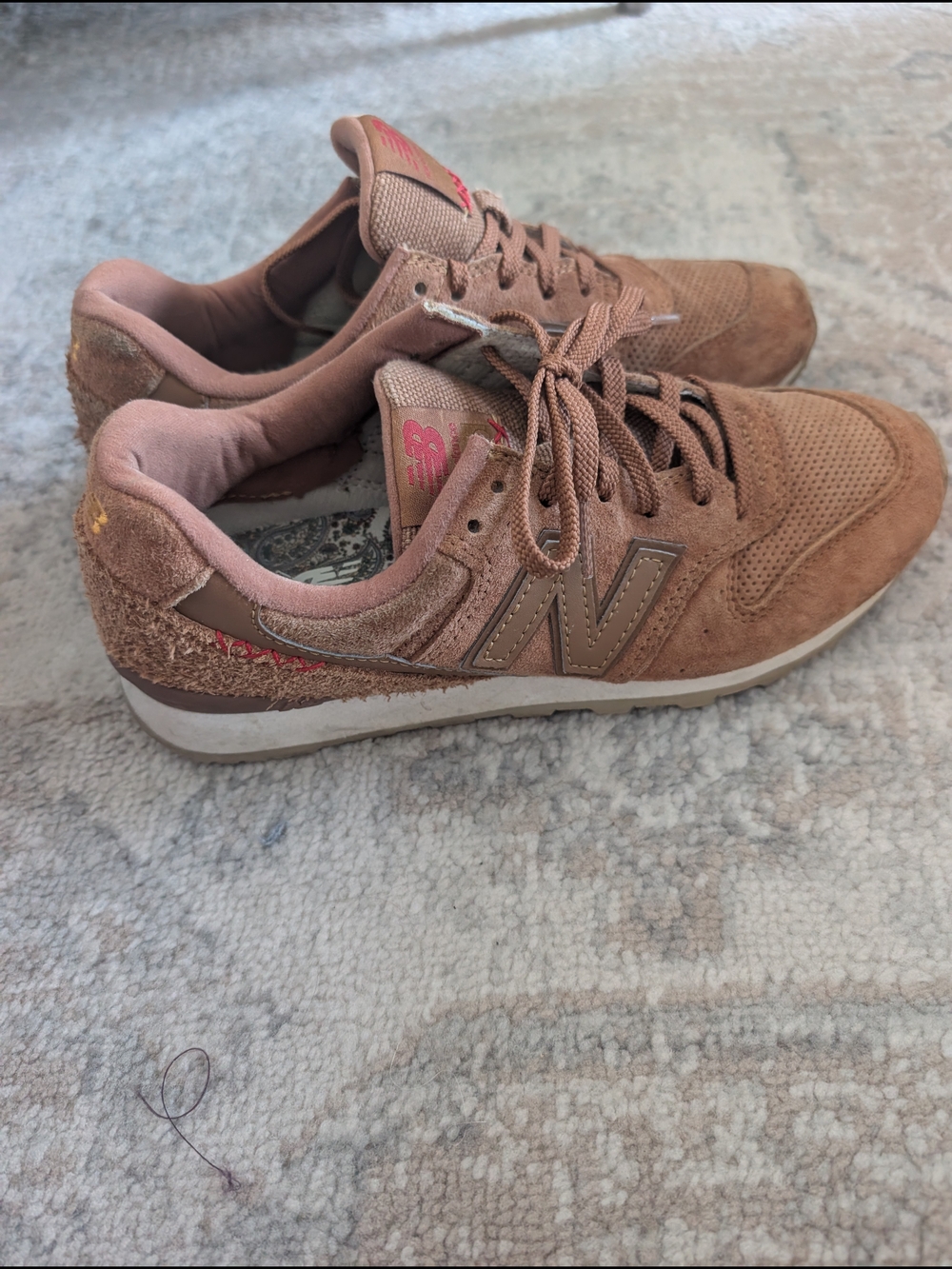 New Balance Women's Sneakers in Tan Brown Suede